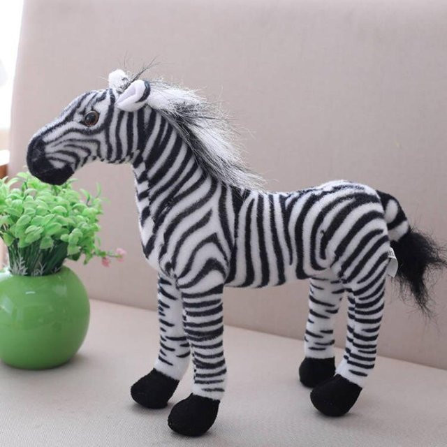 Zebra Puppe Plüschtier, Fohlen, 30cm, grau - Bild 1
