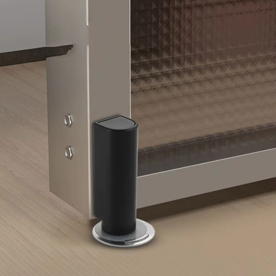 Magnetischer Türstopper aus Edelstahl in Schwarz ohne Stanzen mit Saugnapf und Touch-Funktion - Bild 2