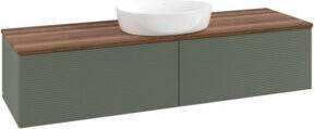 V&B Waschtischunterschrank Antao mit Frontstruktur in Grau Grün, B: 160 cm, T: 50 cm - Bild 1