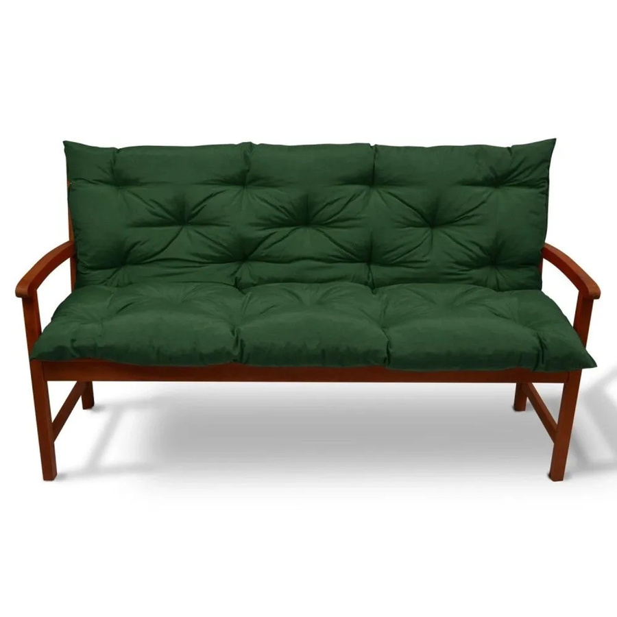 Beautissu Flair BR Bankauflage Dunkelgrün B: 150 cm, T: 50 cm - Bild 2