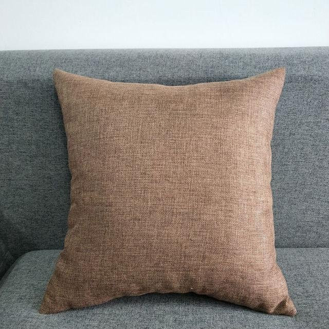 Yiran Furniture Wurfkissenbezug aus Leinenstoff in Braun, Rechteckiges Kissen für Sofa, Büro oder Auto, B/H: 60 x 40 cm - Bild 1