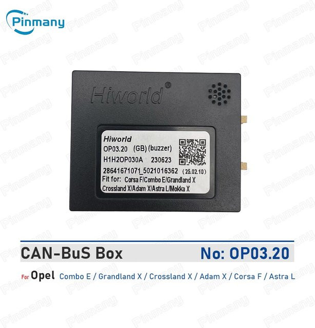 Hiworld CANBus-Decoder OP03 Adapter für Opel Combo E Grandland X Crossland X Adam X Corsa F Astra L in Schwarz - Bild 1