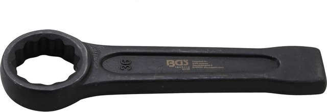BGS Schlag-Ringschlüssel aus Chrom-Vanadium in Schwarz, Schlüsselweite 36 mm - Bild 2
