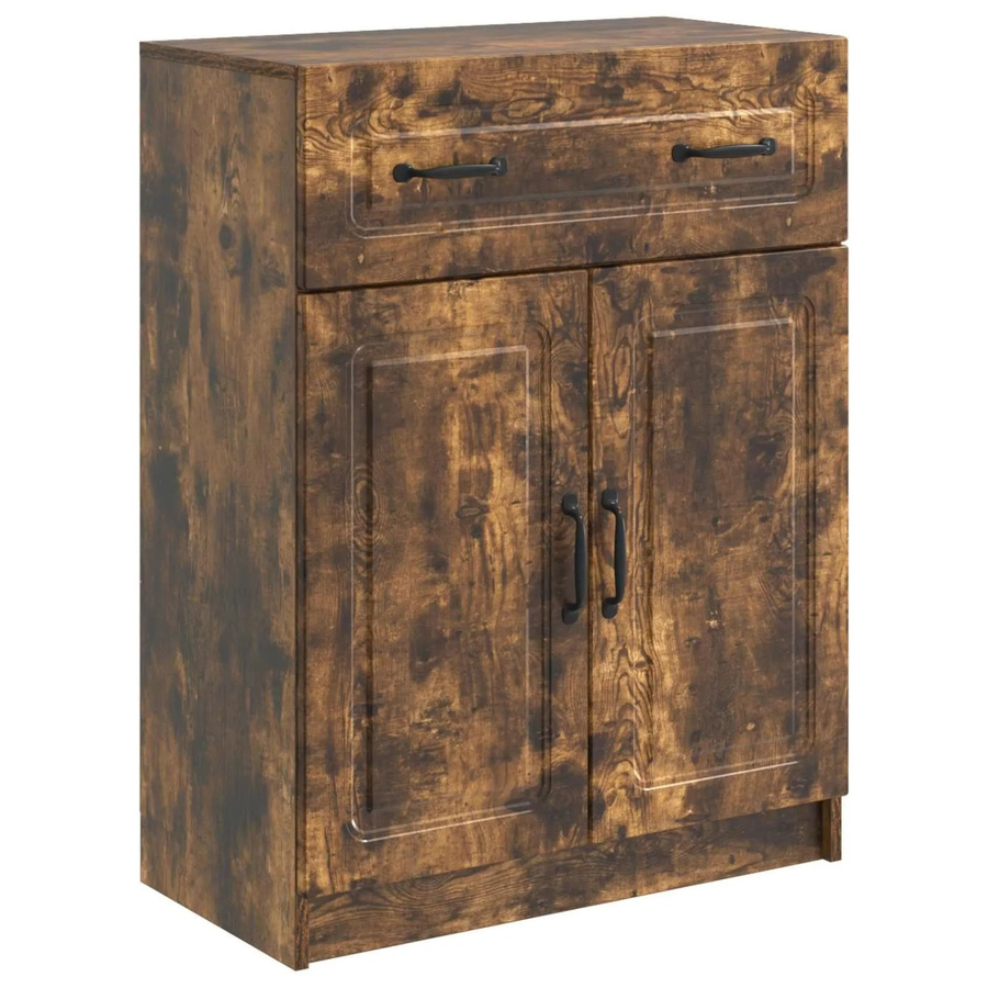 vidaXL Sideboard aus Holzwerkstoff in Geräuchert Eiche, B/T/H: 66 x 34,5 x 87 cm - Bild 2