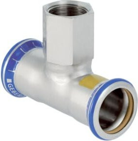 Geberit Gas-T-Stück Mapress aus Edelstahl für Natur- und Flüssiggas, Durchmesser: 35 mm, Anschluss: Rp 3/4 - Bild 1
