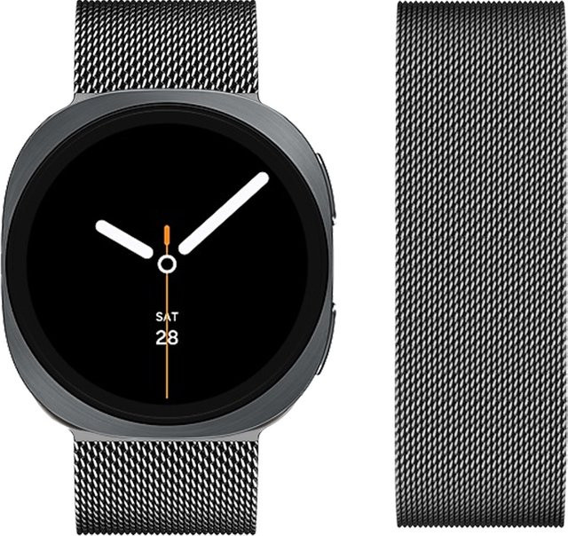 LCAPLE Uhrenarmband, Milanese-Loop, Metall, Schwarz, Samsung Galaxy Watch 8 - Bild 1