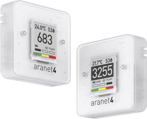 Aranet CO2 Messgerät in Weiß mit Temperaturmessfunktion zur Messung von CO2, Temperatur, Luftfeuchtigkeit und Luftdruck - Bild 1