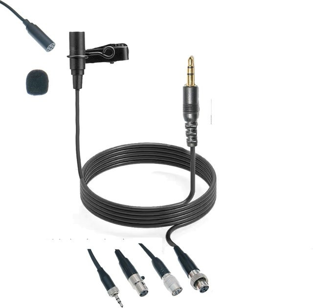 MiCWL Audio ME2 Lavalier-Ansteckmikrofon in Schwarz mit 3,5 mm Klinkenanschluss für Shure, Sennheiser, AKG, Samson, Audio-Technica und Sony Bodypacks - Bild 1
