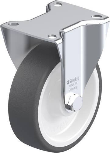 Blickle Bockrolle BK-POTH 125R-1 in Grau-Weiß mit 125 mm Rad-Durchmesser und 350 kg Tragfähigkeit - Bild 1