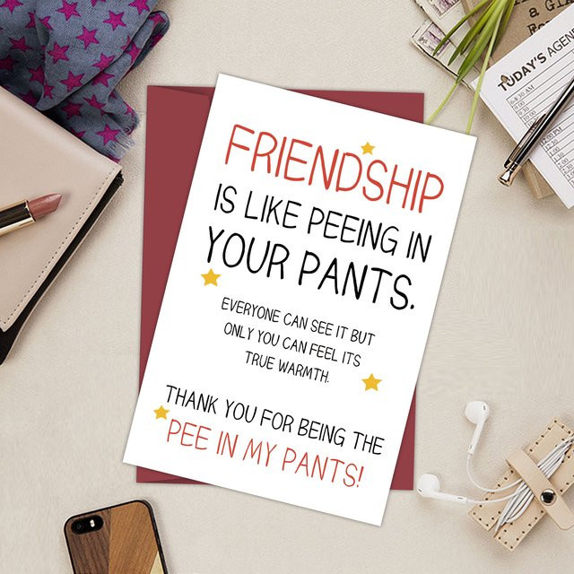 Lustige Geburtstagskarte für den besten Freund, personalisierbare Geschenkkarte in Weiß aus Papier - Bild 1
