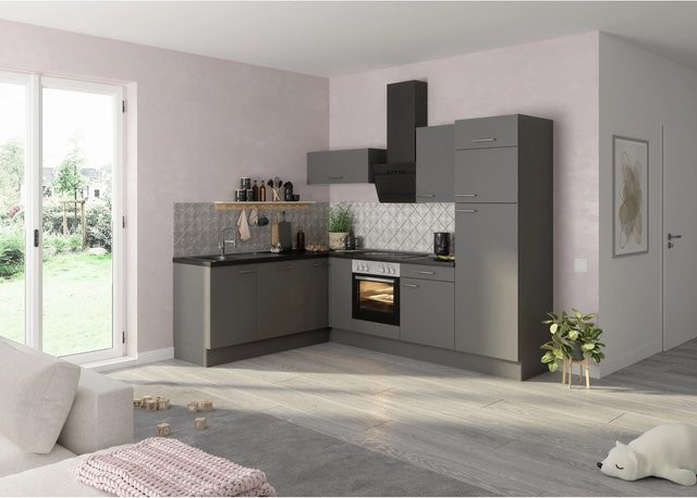 Optifit Winkelküche Optikoncept Mats in Basaltgrau mit 270 cm Breite - Bild 1