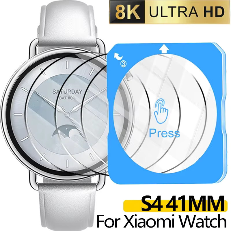 Displayschutzfolie Xiaomi, gehärtetes Glas, transparent, Xiaomi Watch S4 41 mm - Bild 2