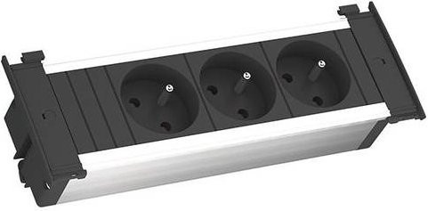 Bachmann Steckdosenleiste 927.003 aus Aluminium in Schwarz mit Schutzkontakt - Bild 1