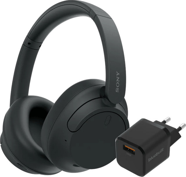 Sony WH-CH720N Over-Ear Kopfhörer in Schwarz inklusive BlueBuilt Quick-Charge-Ladegerät mit USB-A-Port 18 W - Bild 1