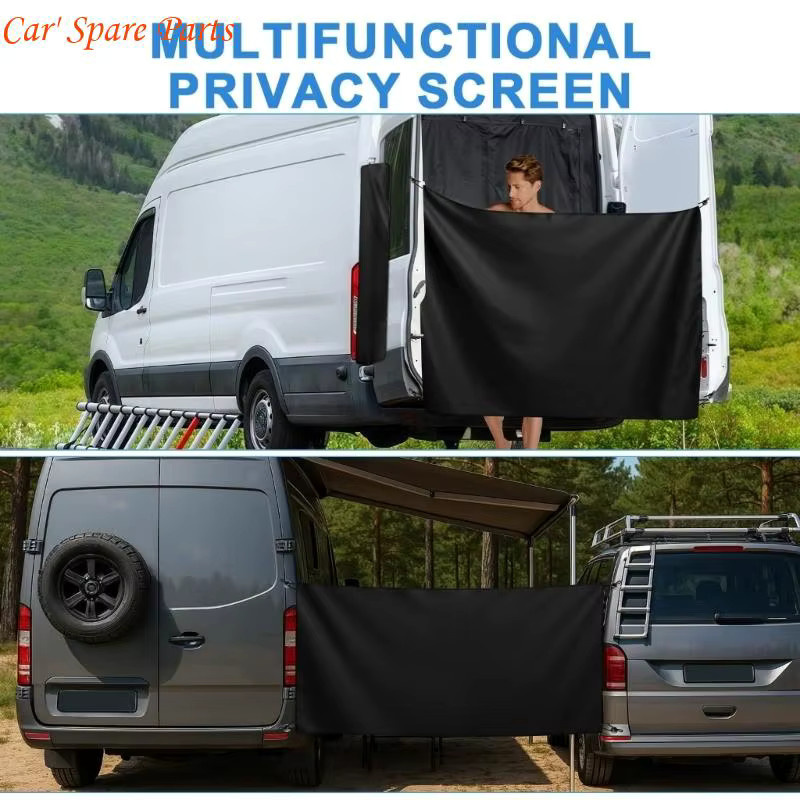 Y4UA 3-teiliges Fensterabdeckungsset aus 600D-Polyester mit Blackout-Funktion in Schwarz - Bild 3