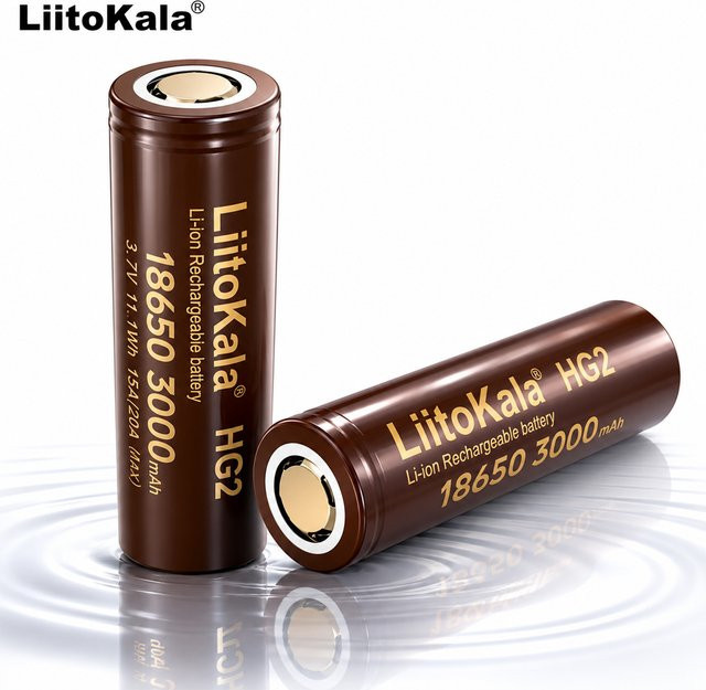 LiitoKala Li-Ion Akku 18650 HG2 mit 3000 mAh und 3,7 V für Drohnen und ferngesteuerte Geräte - Bild 1
