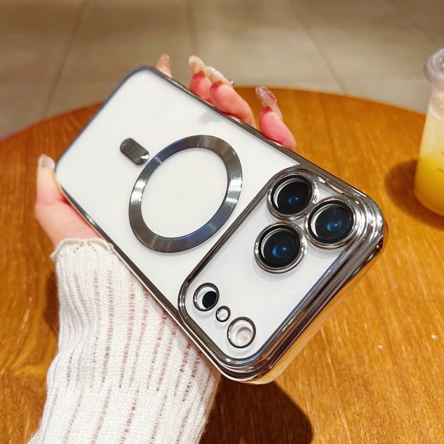 Kedootd Magnetische Schutzhülle für iPhone 17 bis 11 Pro Max, Transparent mit Magsafe-Unterstützung und Objektivabdeckung, Blau - Bild 1