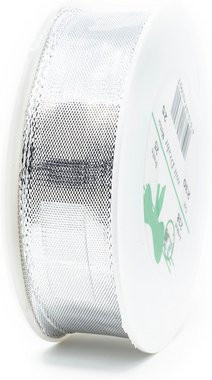 Flowerbox Bastelband Pure in Silber - Bild 1