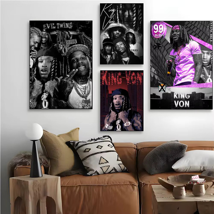 K-King Rapper HD-Kunstposter, selbstklebend und wasserfest, ästhetische Wanddekoration für dein Zuhause, Wohnzimmer oder Bar, B: 20 cm, H: 15 cm - Bild 3