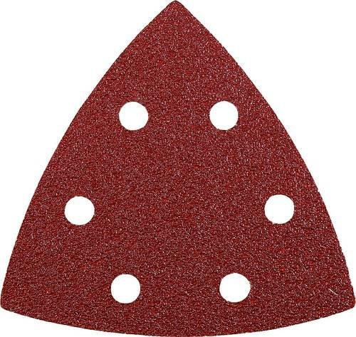 Kwb Deltaschleifpapier für Holz und Metall, Körnung 120, Durchmesser: 93 mm, 5 Stück, Rot - Bild 1