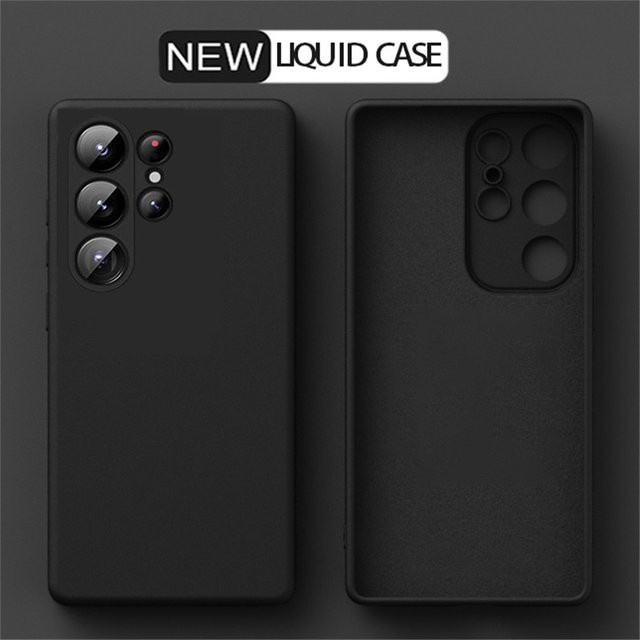 Soft Silikon Schutzhülle für Samsung Galaxy S25 S24 S23 S22 S21 Plus Ultra sowie Galaxy A54 A34 A53 A52 A41 A51 in Schwarz und Grün - Bild 1