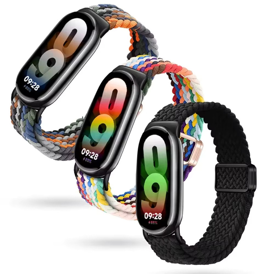 Xiaomi Uhrenarmband Nylon, Magnetisch, Bunt, Mi Band 8 9 10 - Bild 1