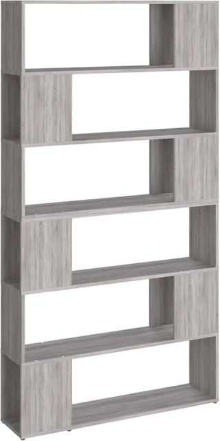 vidaXL Bücherregal und Raumteiler in Grau, B/T/H: 100 x 24 x 188 cm - Bild 1