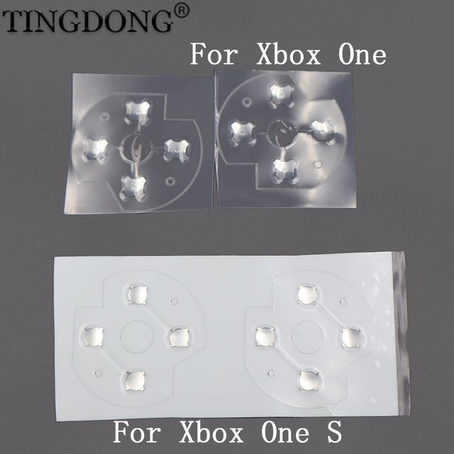 2 Stück TingDong Ersatz-D-Pad Metall-Dome-Snap-PCB-Board und leitfähiger Film für Xbox One und Xbox One S Controller, transparent - Bild 1