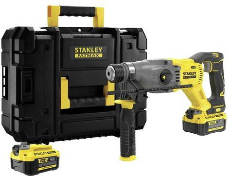 Stanley V20 Akku-Kombihammer 18V SDS-plus mit 2 Akkus 4Ah und Ladegerät in Schwarz-Gelb - Bild 1