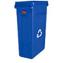 Rubbermaid Slim Jim Abfallbehälter mit Recycling-Symbol, Blau, 87 Liter - Bild 2