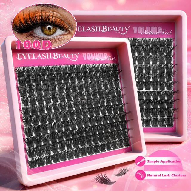 QUEENICE Künstliche Wimpern 100D, 150 Stück, Natürlich - Bild 1