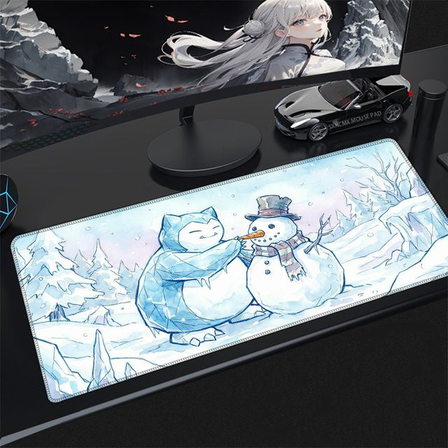 Bandai Gaming-Mauspad Snorlax Cartoon Anime Schreibtischunterlage Multicolor - Bild 1
