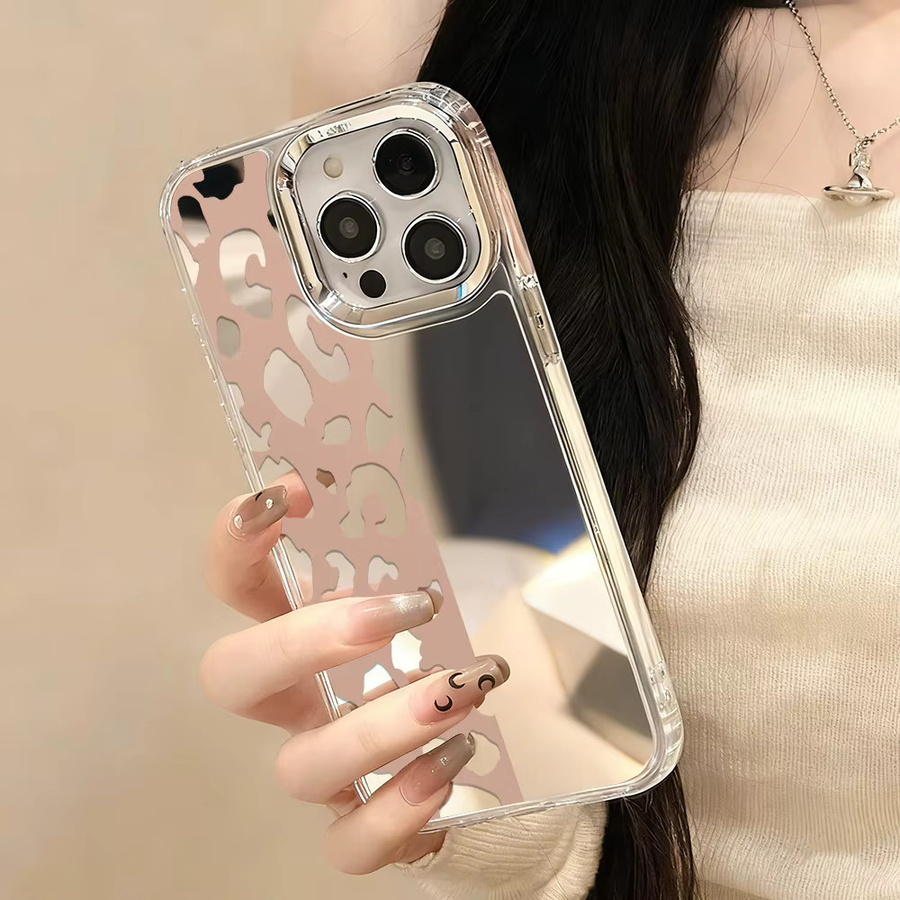 Luxus Leopard Make-up Spiegel Handyhülle für iPhone 17 Pro Max und iPhone 15 Pro Max - Bild 5