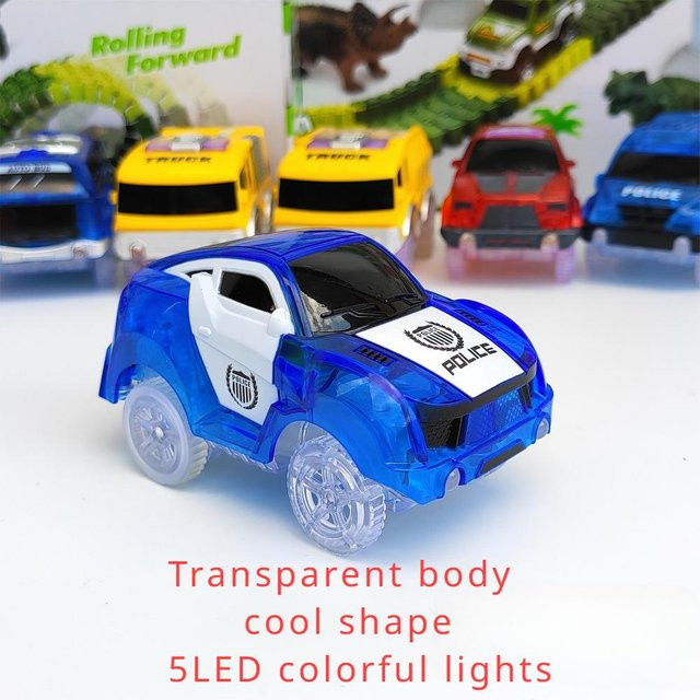 Fashnics Magic Tracks Flex-Schiene, Rennwagen Ersatz, blau, leuchtet im Dunkeln, ab 3 Jahren - Bild 1