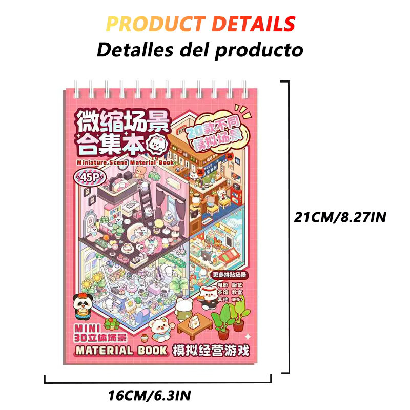 3D-Cartoon-Stickerbuch, 20-teiliges Set, Bunt / Mehrfarbig - Bild 3