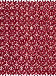Quenin Tissu Myosotis Dekorationsstoff mit floralem Muster in Rot - Bild 1