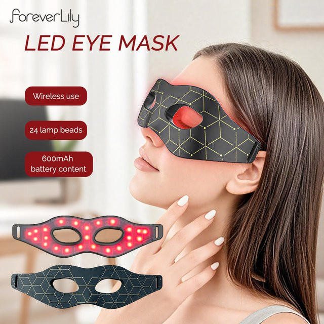 foreverlily Rotlicht-Silikon-Augenmaske, LED-Photon, Unisex - Bild 1