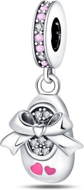 YIRAN Jewelry Anhänger Ballett Tanzschuhe, Kupfer, Weiß, Zirkonia, Kristall - Bild 1