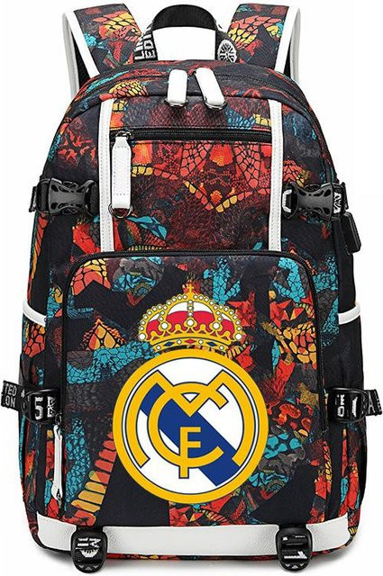 3-teiliges Schulrucksack-Set für Schüler aus Oxford-Stoff in Multicolour mit Schultasche, Schultergurt und Federmäppchen - Bild 1