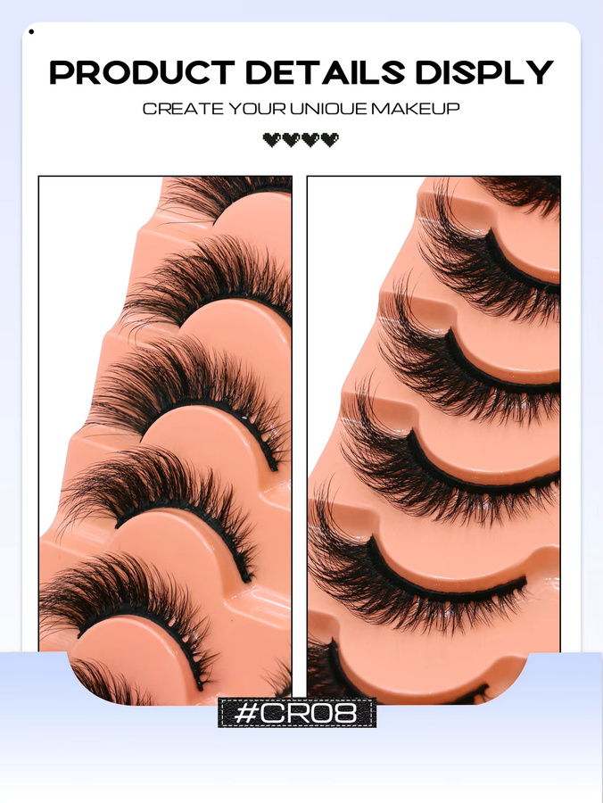 VELTRINAY Kunstwimpern, 3D-Volumen, Natürliche Katzenaugen-Wimpern - Bild 3
