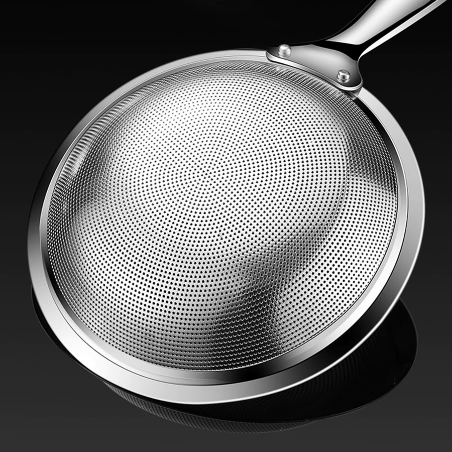 ACRDK Fettskimmer aus Edelstahl mit feinmaschigem Sieb in Silber, rund, Breite: 28,5 cm, Höhe: 9,5 cm - Bild 2