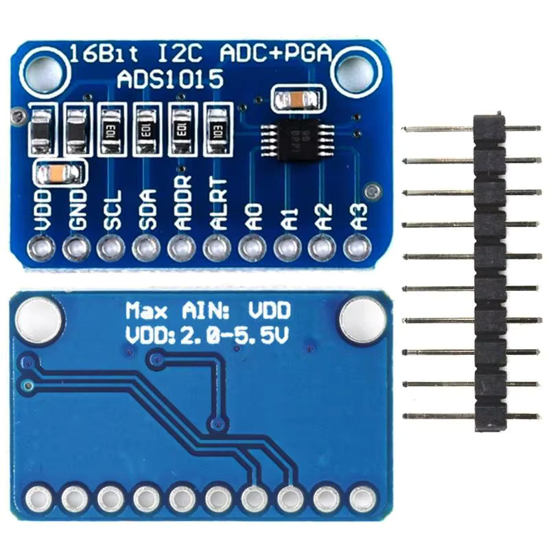 16 Bit ADS1115 ADS1015 ADC Modul mit 4 Kanälen und Pro-Gain-Verstärker für Arduino und Raspberry Pi via I2C (2,0 V bis 5,5 V) - Bild 2