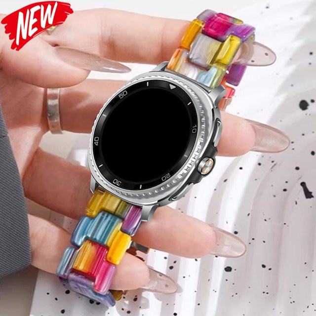 CAOWTAN Uhrenarmband Harz, Klassisch, Transparent, Bunt - Bild 1