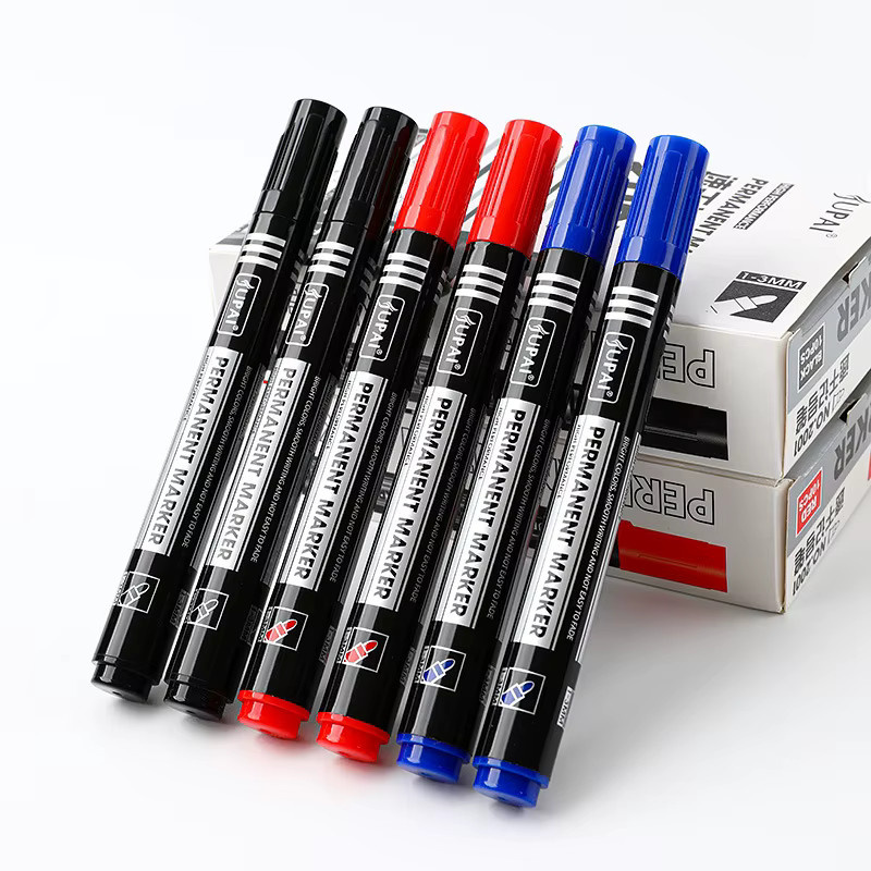 Genkky Permanent Marker Set mit feiner Spitze, wasserfeste Tinte, 1,5 mm Strichstärke, Farben: Schwarz, Blau, Rot - Bild 4