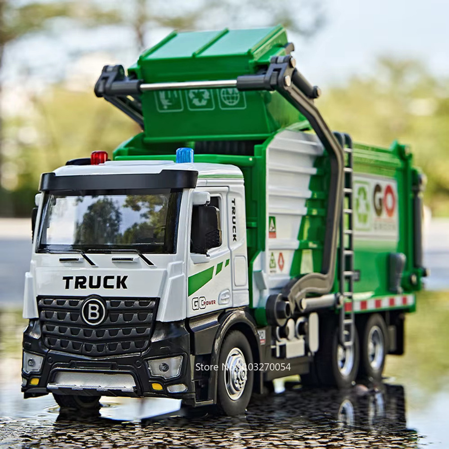 MINI AUTO Elektrische Stadt Hygiene Fahrzeug Lkw, 1:18, Metall, mit Licht und Sound - Bild 5