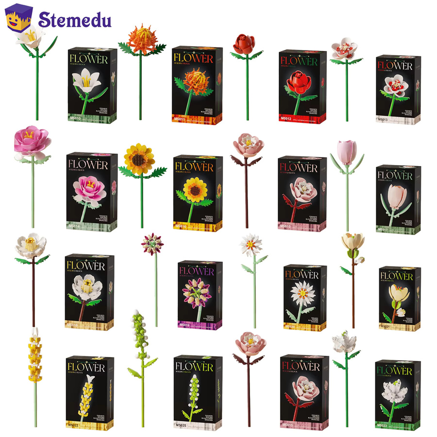 stemedu Simulation Bausteine Blumen Bouquet, Bunt / Mehrfarbig - Bild 2