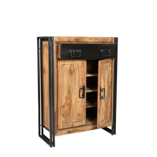 SIT Highboard PANAMA aus Akazienholz und Metall in Natur/Schwarz/Beige - Bild 2