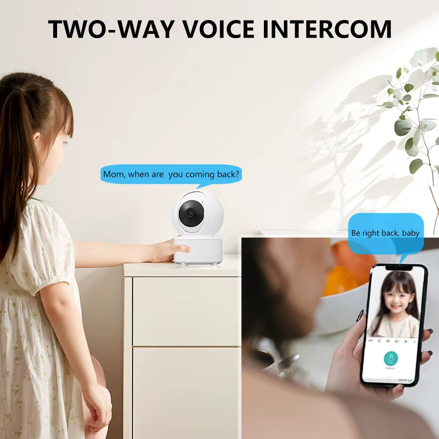 BERRY IOT WLAN-Überwachungskamera mit Nachtsicht, PTZ-Funktion und Sprachgegensprechanlage, Weiß - Bild 3