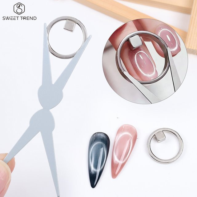 SWEET TREND Nagelmagnete Ringdesign, Magnetisches Nagelkunst-Set - Bild 1