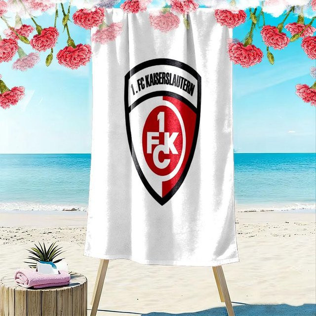 CCesHome Kaiserslautern Logo Strandtuch, blau-weiß, B/H: 70 x 140 cm - Bild 1
